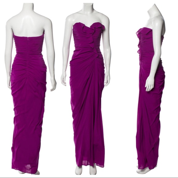 Badgley Mischka Dresses & Skirts - Badgely Mischka Sweetheart Ruffle Tier Dress